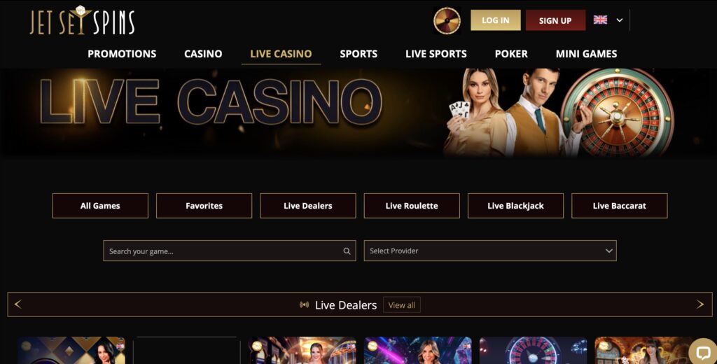 Jet Set Spins Live Casino Library 