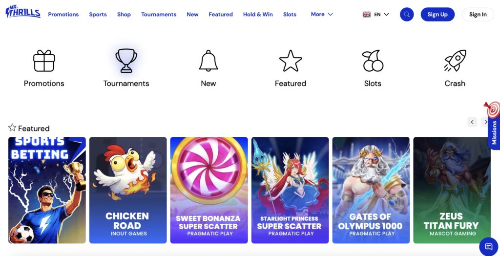 Mr Thrills homepage