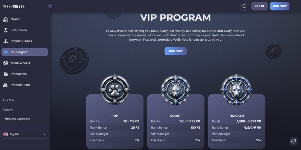 Reel Wolves VIP Programme