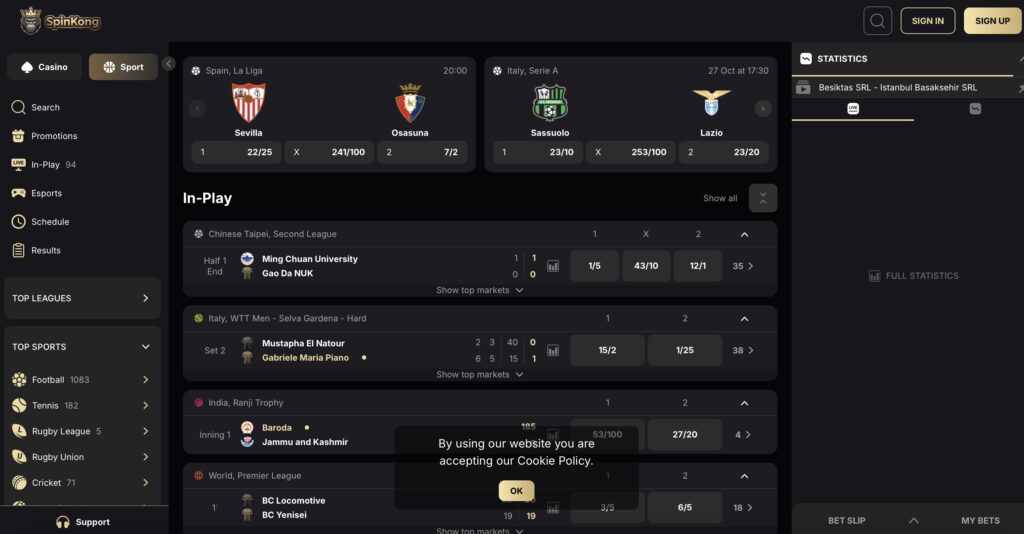 Spin Kong Sportsbook