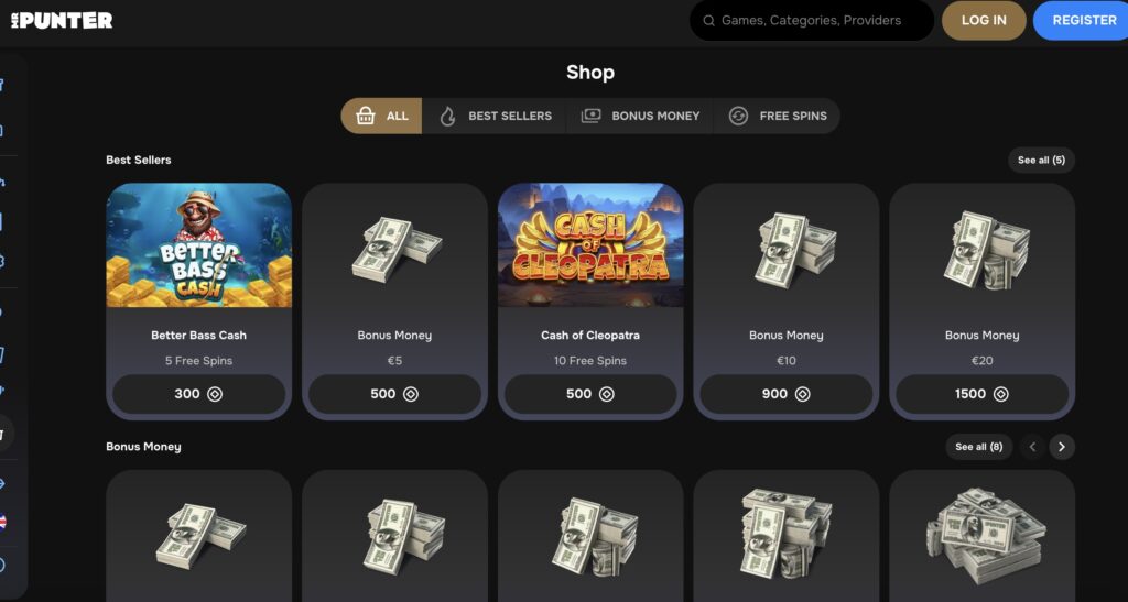 Mr Punter Rewards Shop