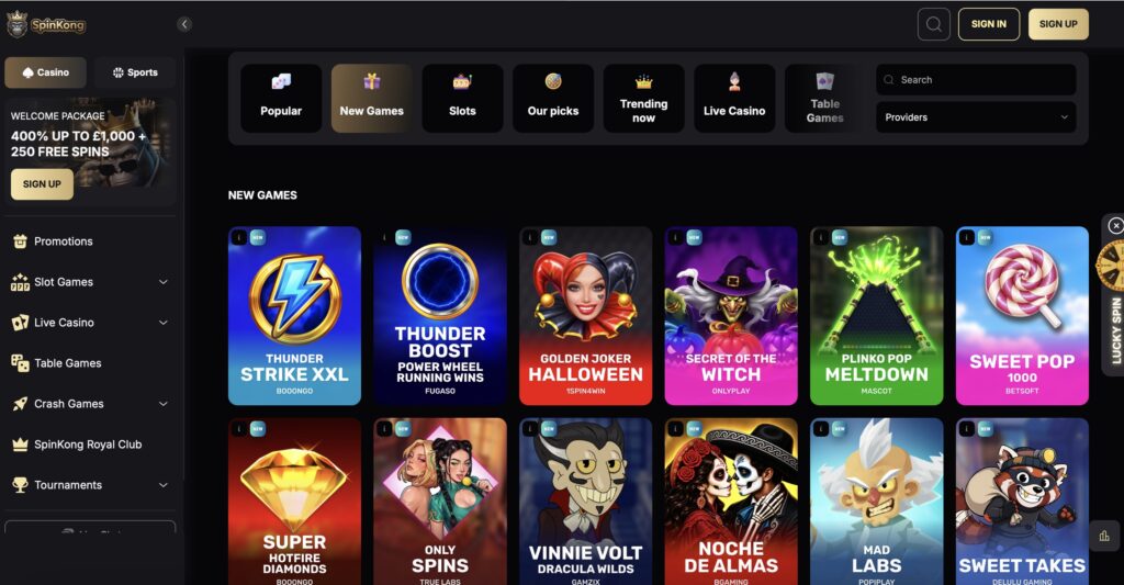 Spin Kong Casino Slots Library 