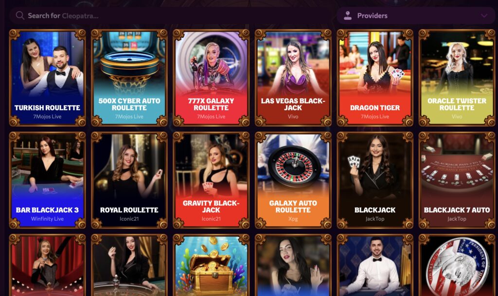 Chanze live dealer casino games