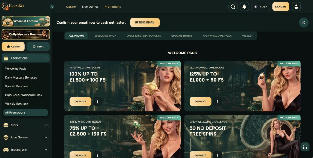 Elarabet promotions and bonuses