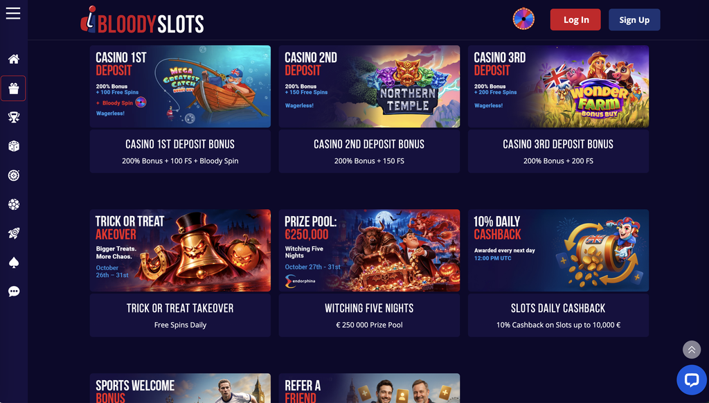 Bloody Slots promotions.
