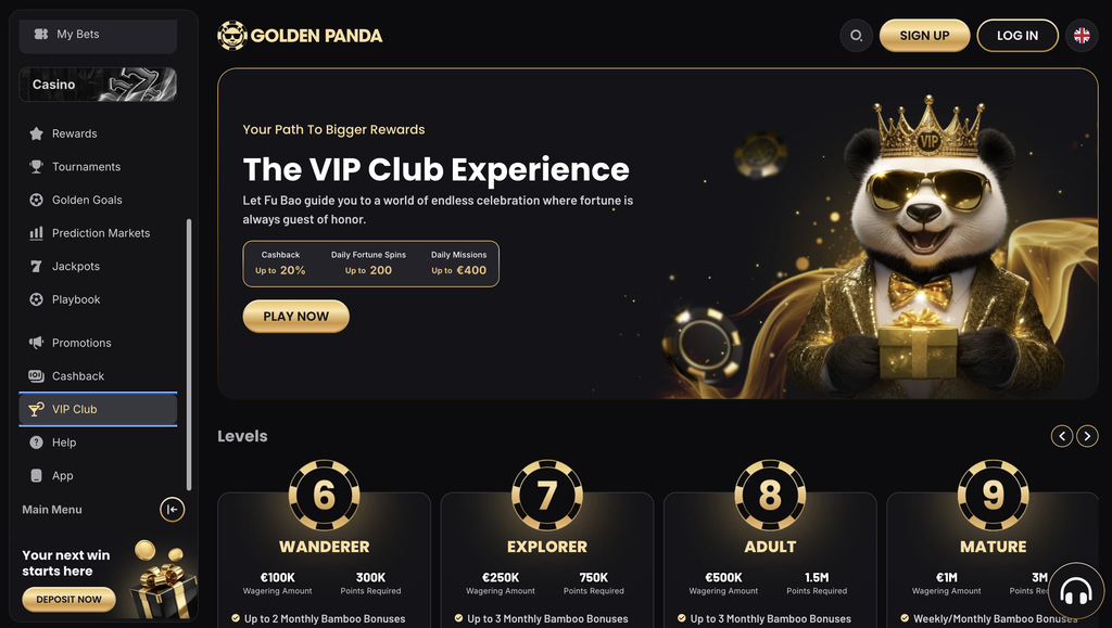 Golden Panda VIP club.