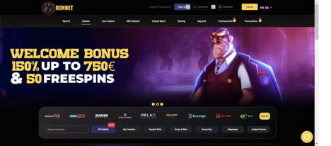 donbet casino offer and developers